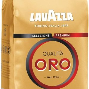 Lavazza, Qualità Oro, Café en Grano Natural, Ideal para la Máquina de Café Espresso, con Notas Aromáticas de Frutas y Flores, 100% Arábica, Intensidad 5, Tueste Medio, Paquete de 1 kg